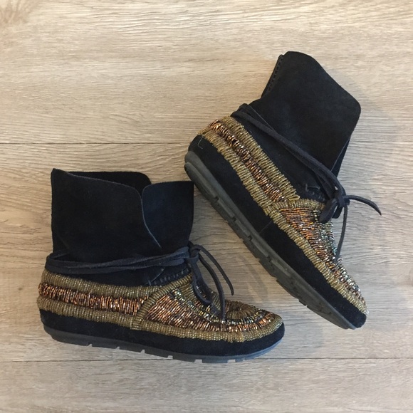 House of Harlow 1960 Maddie Beaded Suede Mocassin - Picture 8 of 10